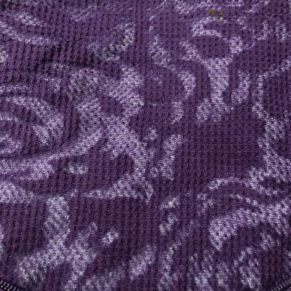 Toppy purple cotton lace pattern sheer medium hoodie sweatshirt